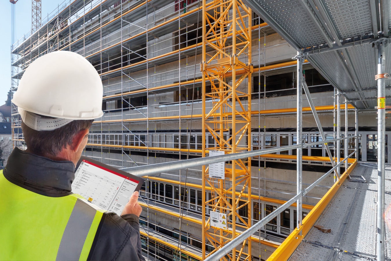 PER QuickSolve Fassadengerüstplaner im Einsatz auf der Baustelle