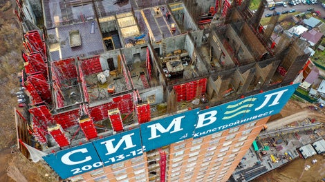 Темп строительства ЖК Символ 6-7 дней на 1 этаж.