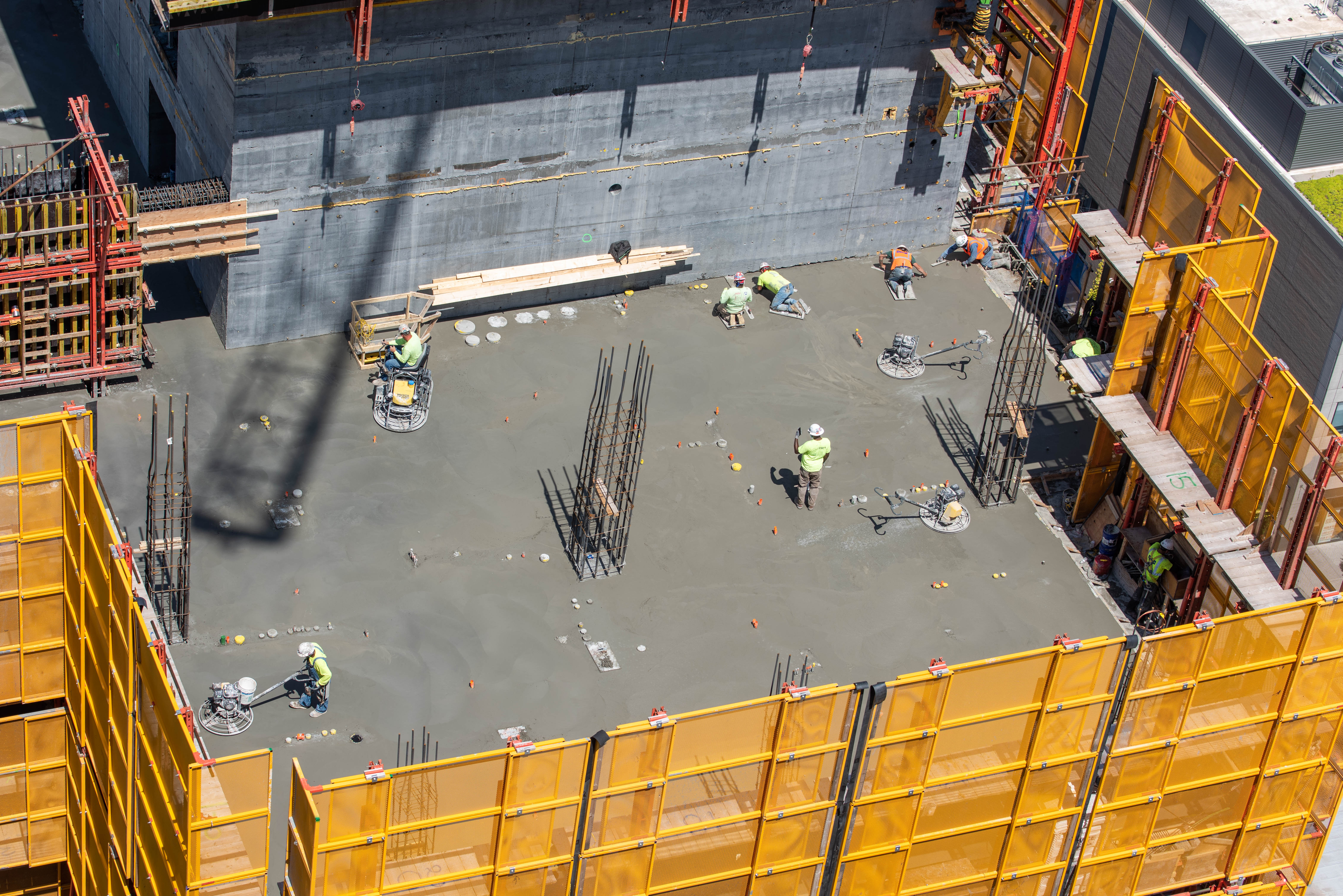 LPS mesh screens allow light and air into the structure while reducing wind loads and providing protection to the public below.