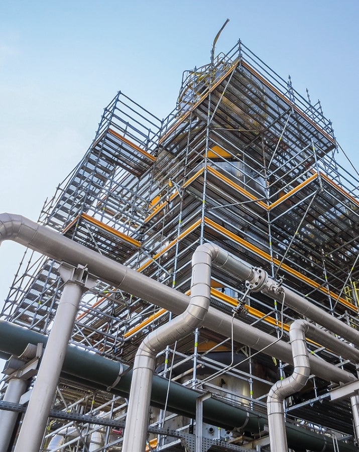 Chantier PERI UP Flex Escalier 100 / 125