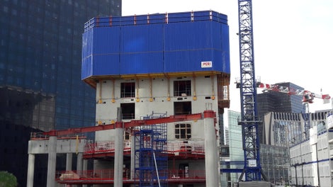 L&#039;outil en fonctionnement : en position pour le coulage de la 7ème levée