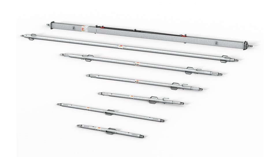 A complete programme, can be telescoped to reach a length of 14.00 m