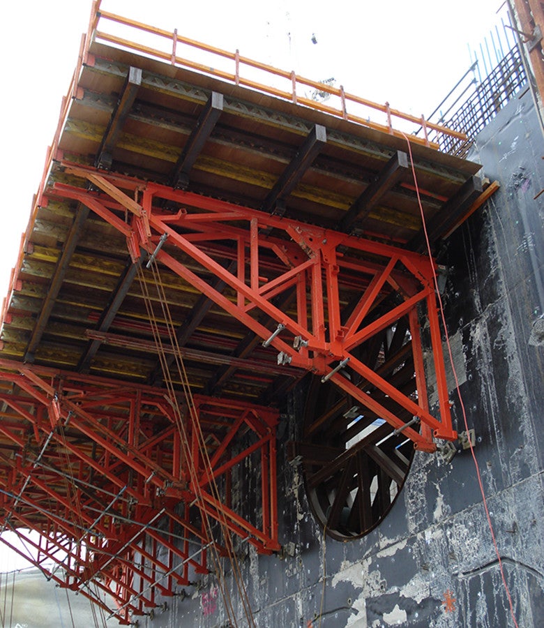 SB Brace frame platform flexibility around penetration.<br/>