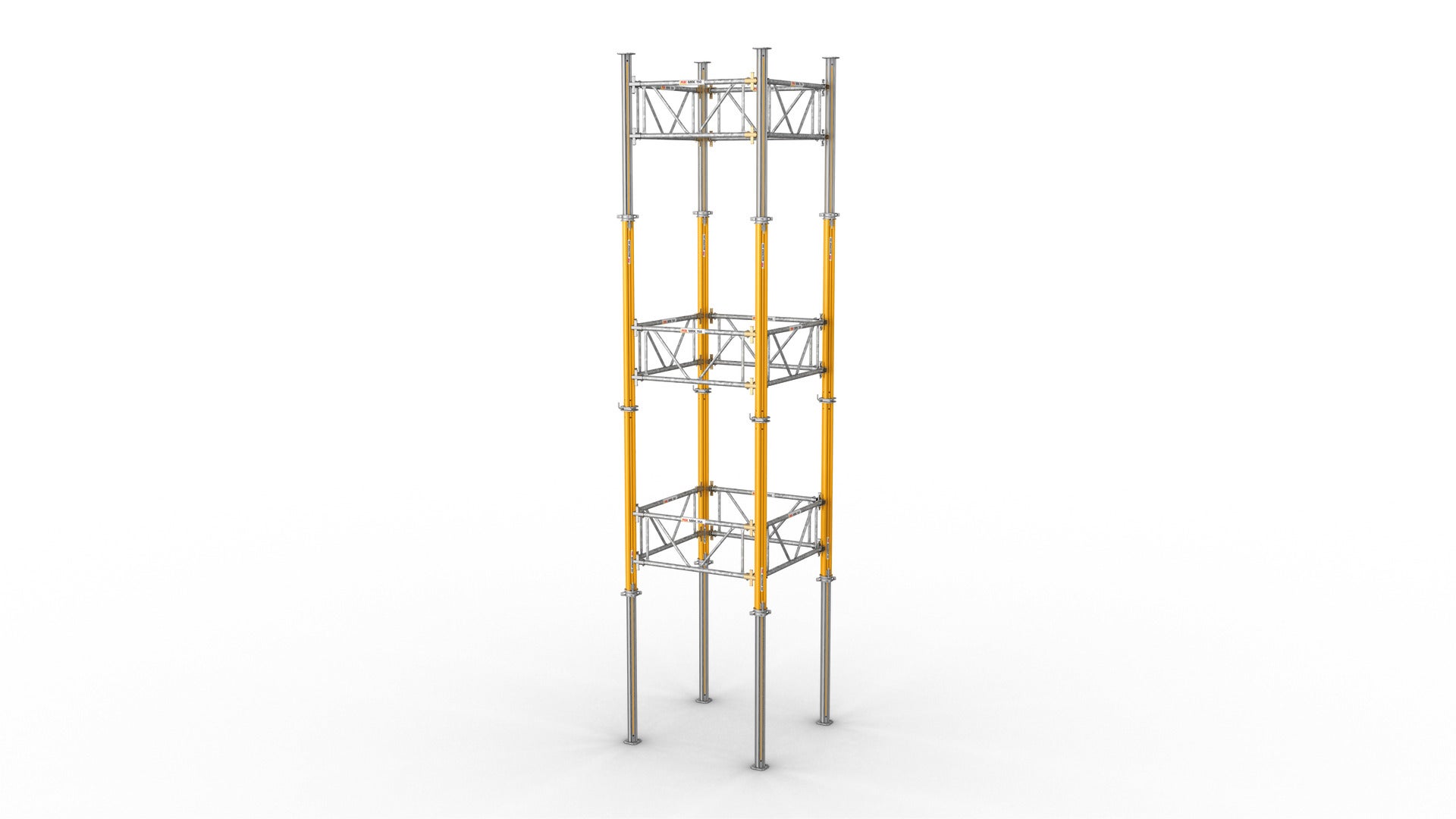 Die MULTIPROP ist eine besonders tragfähige und dennoch leichte Deckenstütze aus Aluminium, die einzeln oder in einem Stützturm verbaut eingesetzt werden kann<br/>