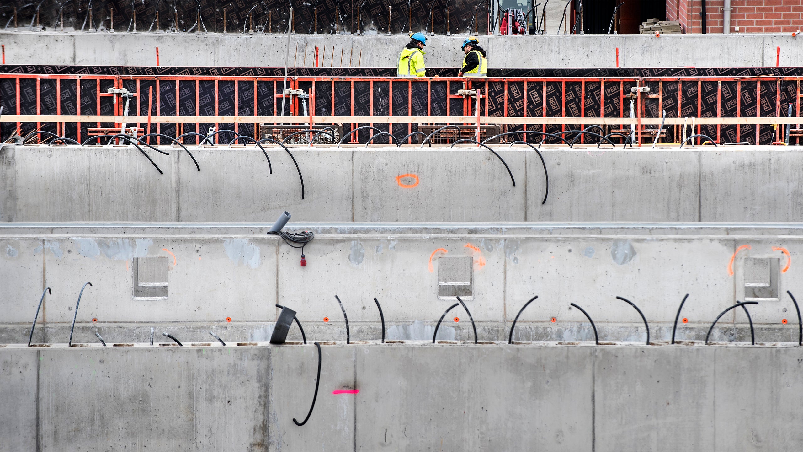 Formsystemet TRIO används för att effektivt gjuta väggar