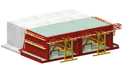 Diagram of tunnel in monolithic open method – Variante 1