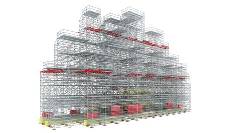 The 3D model provided a visual representation of any potential obstructions, providing valuable insight for the design and installation teams. (3D model: PERI Iberia)<br/>