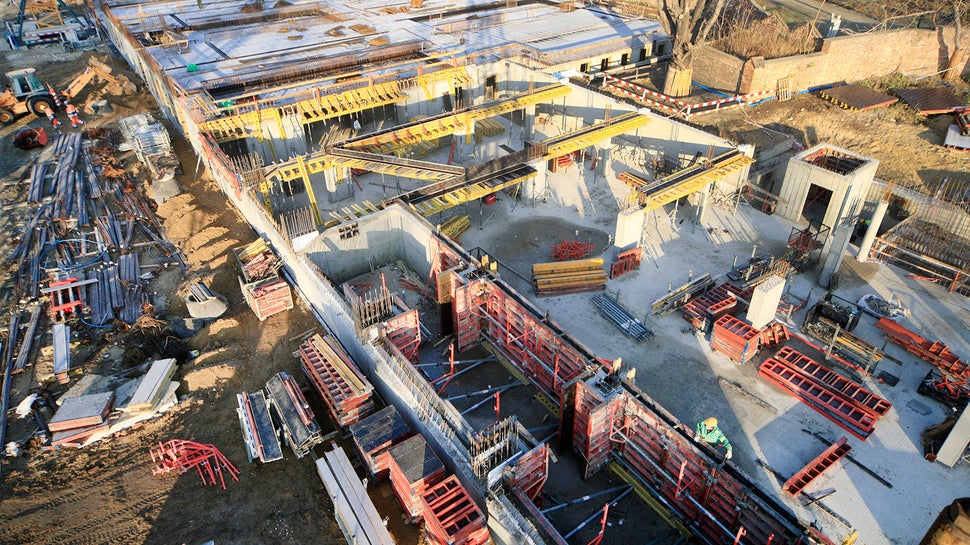 Obraz budowy "z lotu ptaka".