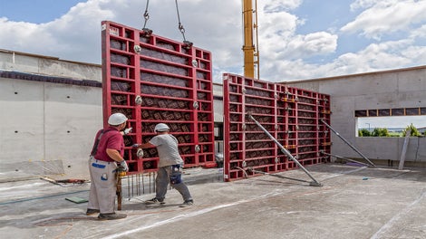 Die MAXIMO Rahmenschalung ermöglichte optimale Betonergebnisse und schnellere Schalzeiten.