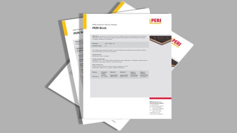 Ulotki na temat sklejek PERI
