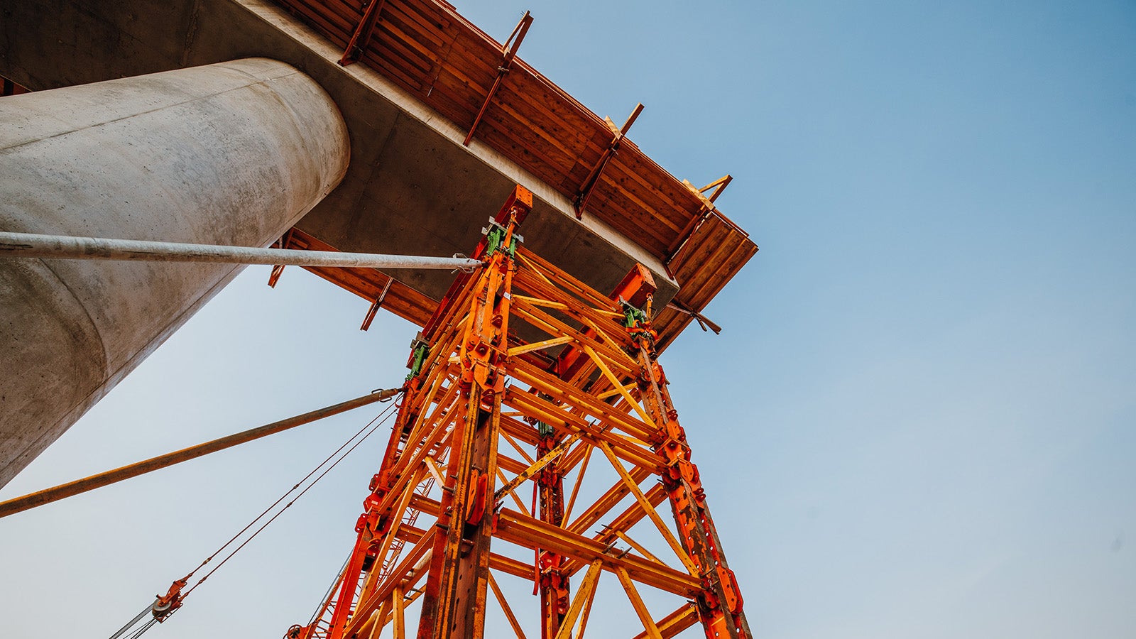 VST Shoring Towers are designed to support very large loads in bridge construction.