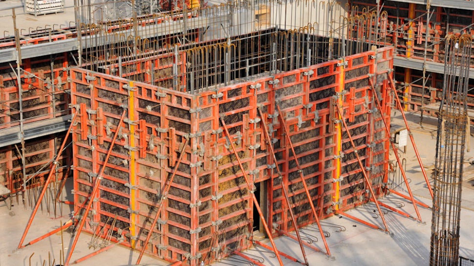 I vani scala sono stati casserati velocemente con PERI TRIO, grazie al numero ridotto di componenti e alla facilità di montaggio