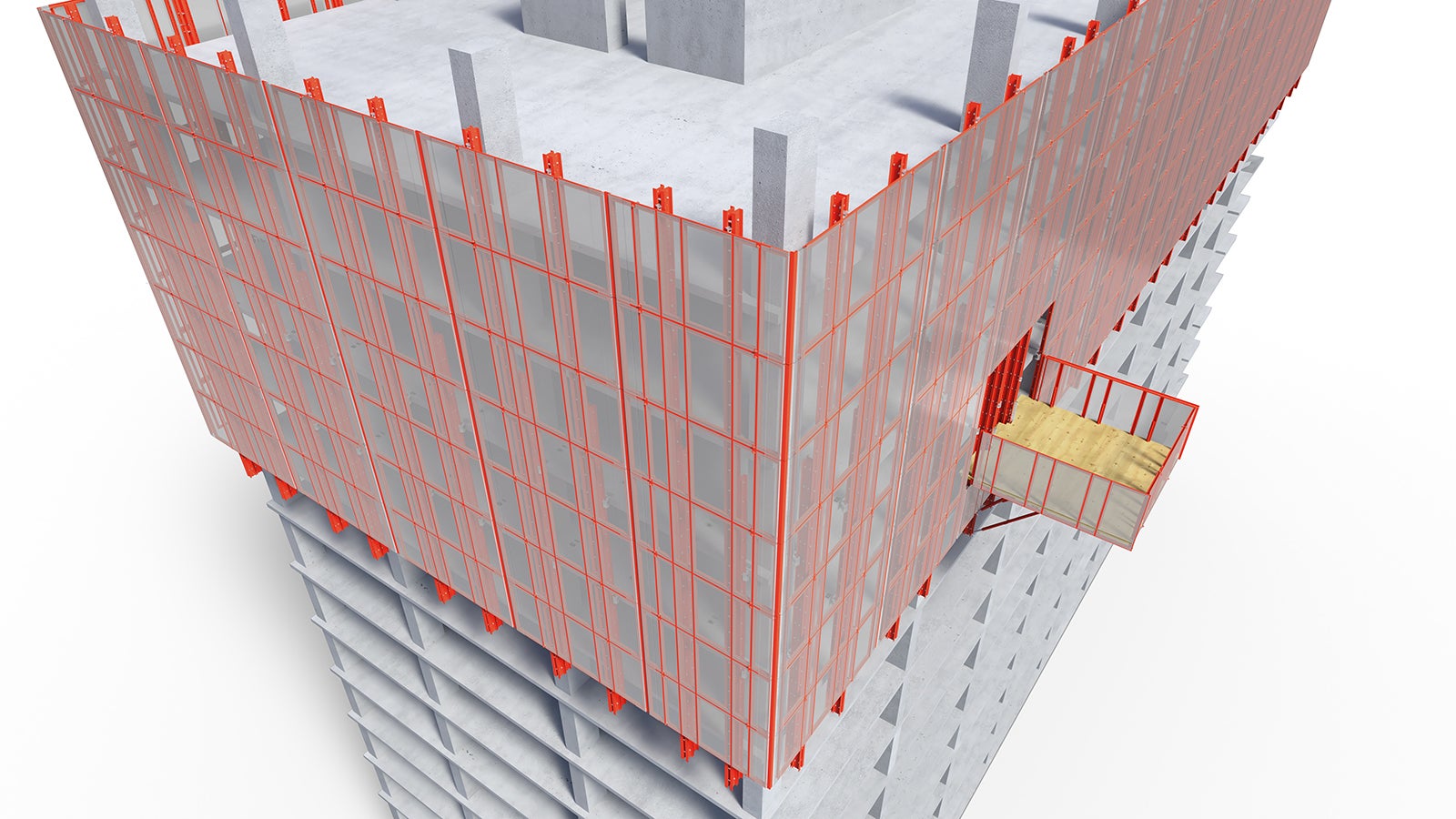 You can also use the screens of MPS Pro as an advertisement area on top of the building of your high-rise project.