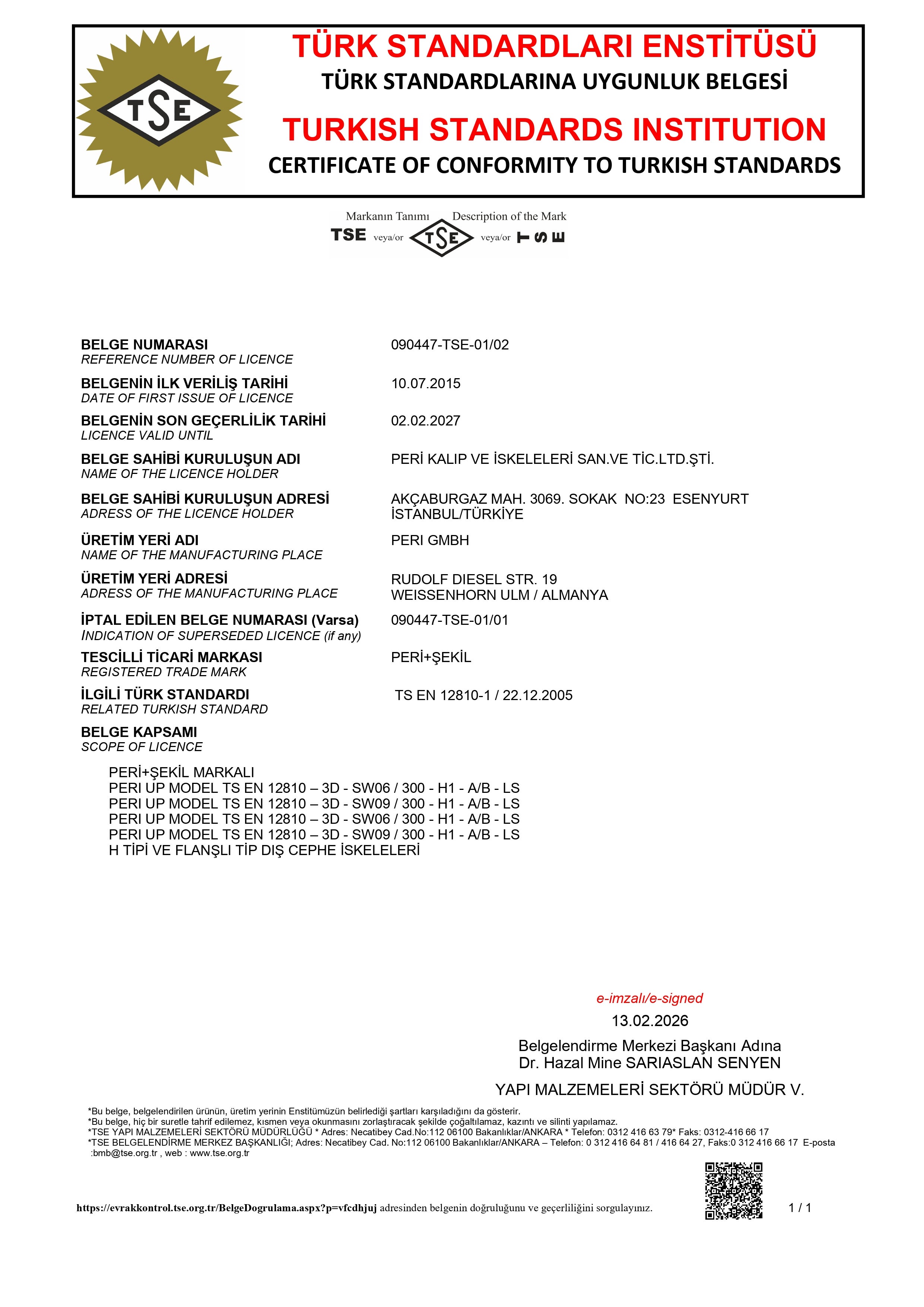 TS EN 12810-1 Cephe İskeleleri 