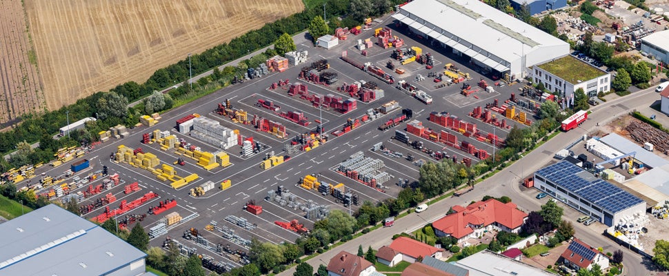 Luftbild Bürstadt PERI Niederlassung Frankfurt