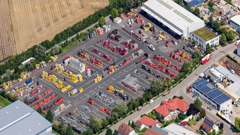 Luftbild Bürstadt PERI Niederlassung Frankfurt