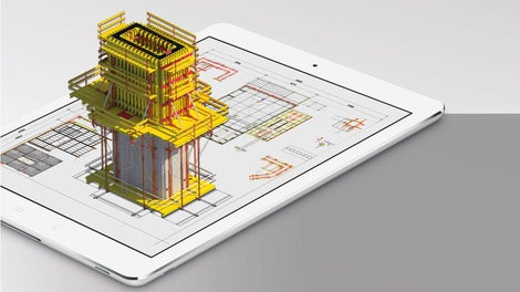 Con l’app PERI Extended Experience, è possibile la visualizzazione in 3D dei progetti in costruzione, anche su smartphone. <br/>(Grafica: PERI GmbH)