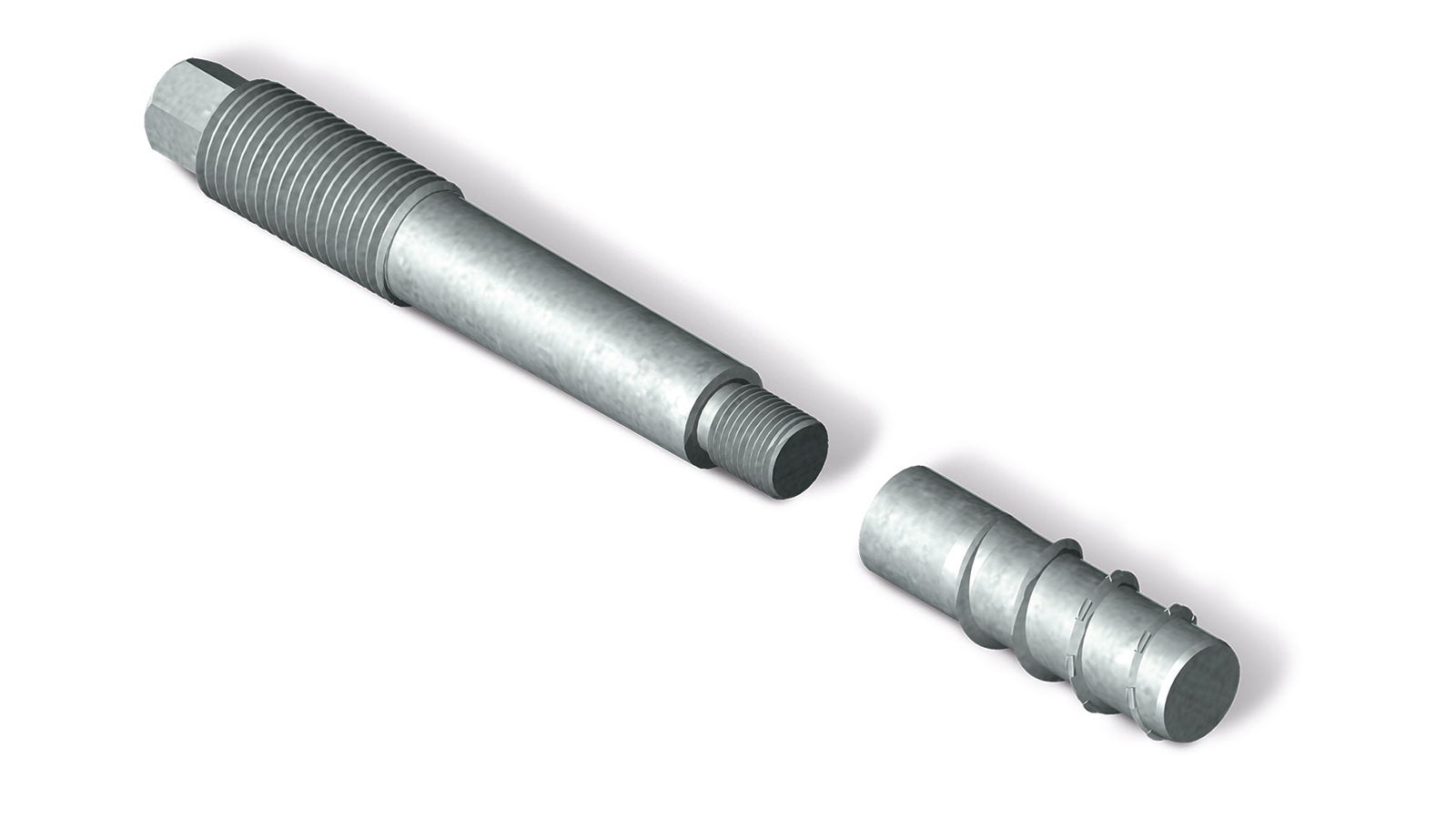 Refurbishment anchoring: the two-part, re-usable refurbishment anchor consists of an internal threaded sleeve and a connecting element.