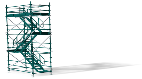Simple access stair tower for site conditions