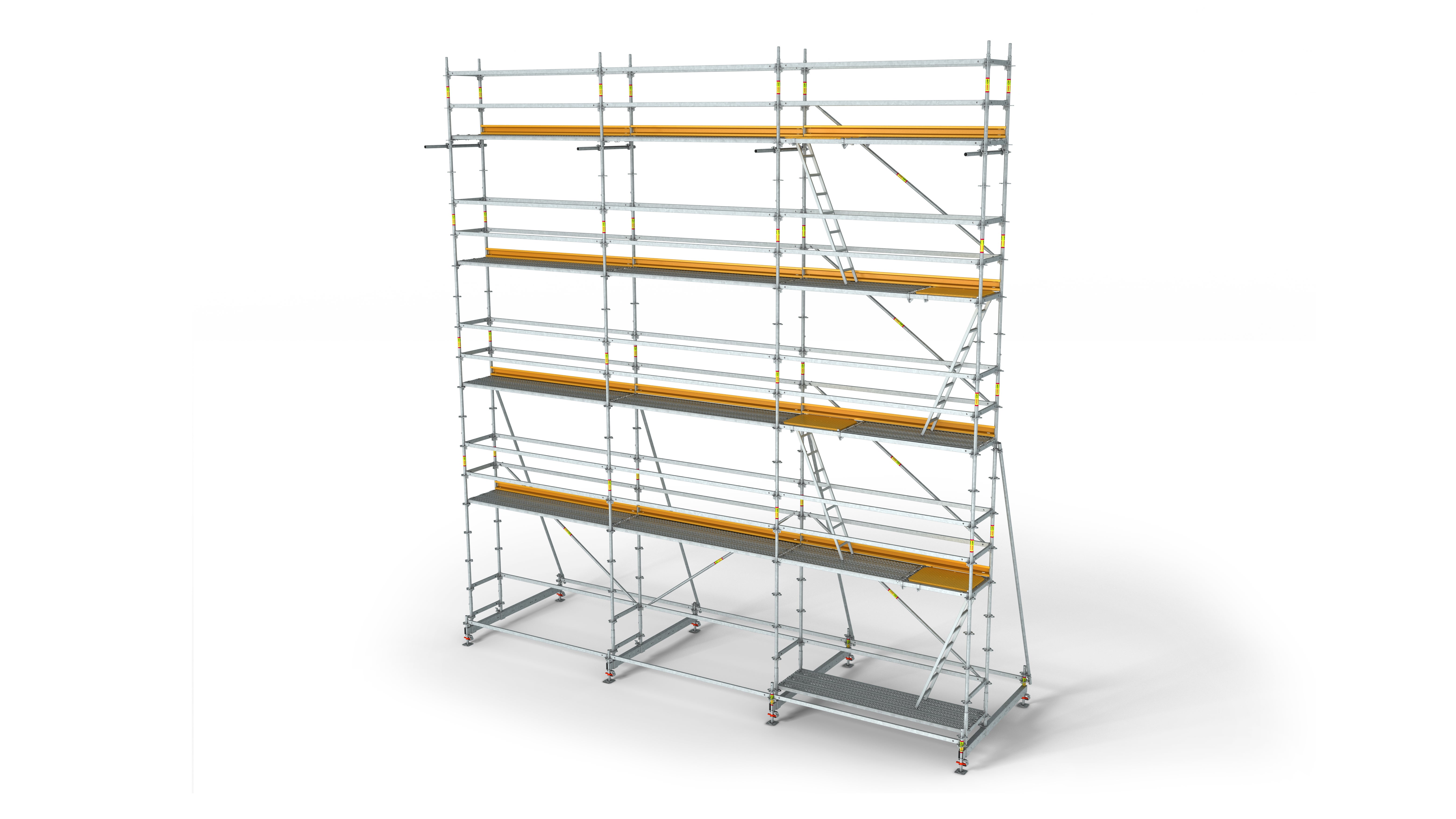 Verimli bir çalışma için modüler demirci iskelesi. 