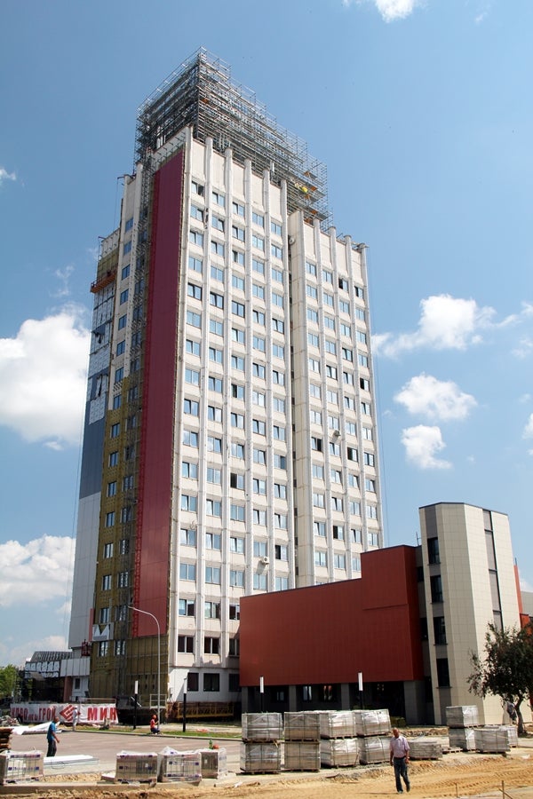 Модернизация фасадов здания инженерно-лабораторного корпуса ОАО "Беларуськалий", г. Солигорск