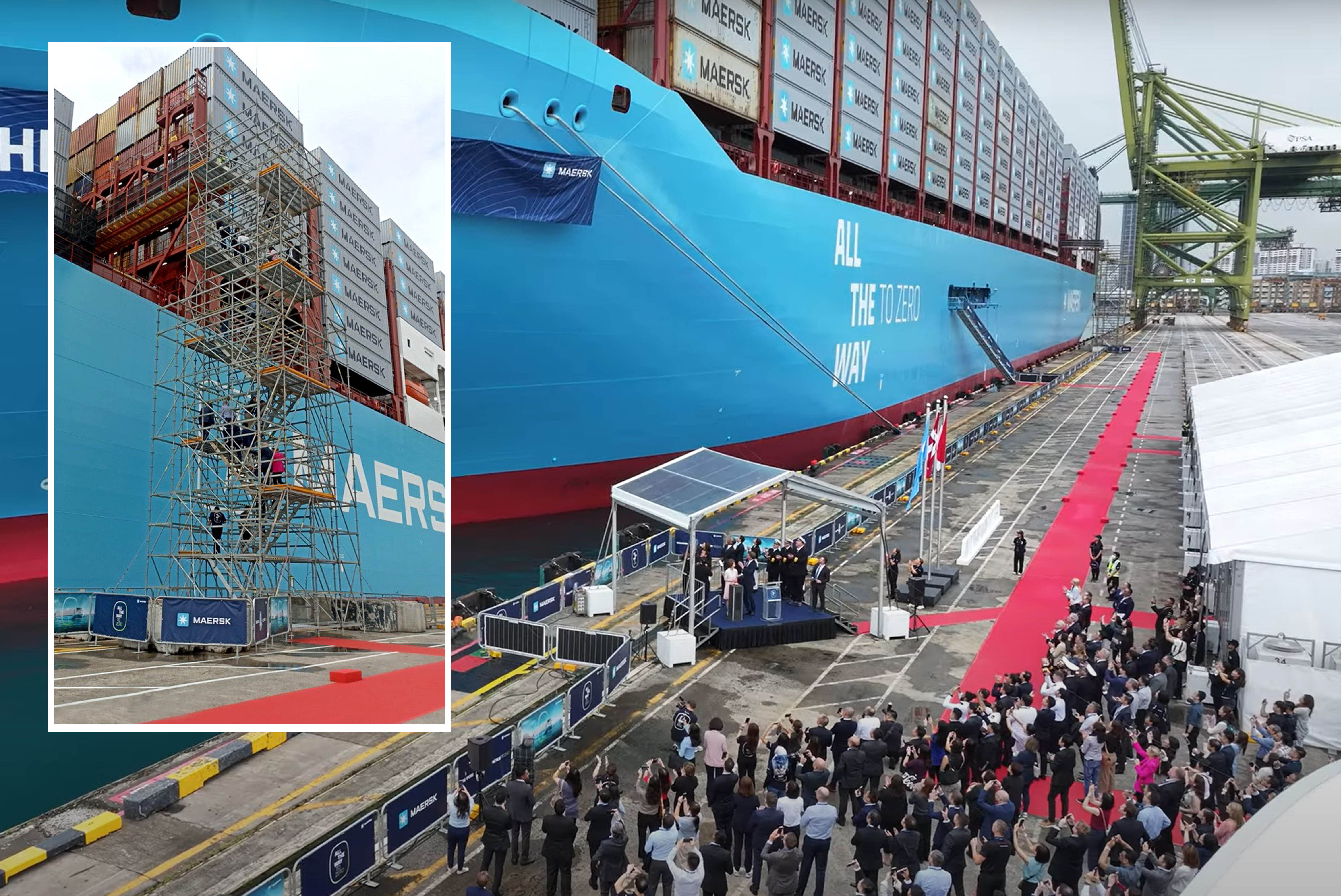 Naming ceremony for Maersk’s Newest Dual-Fuel Methanol Vessel “A.P. Møller” in Singapore