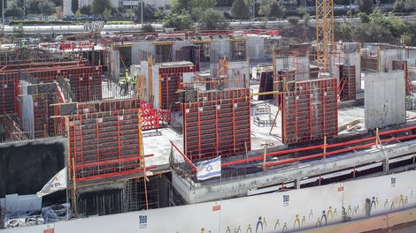 מערכת דומינו ליציקת קירות היקף המבנה