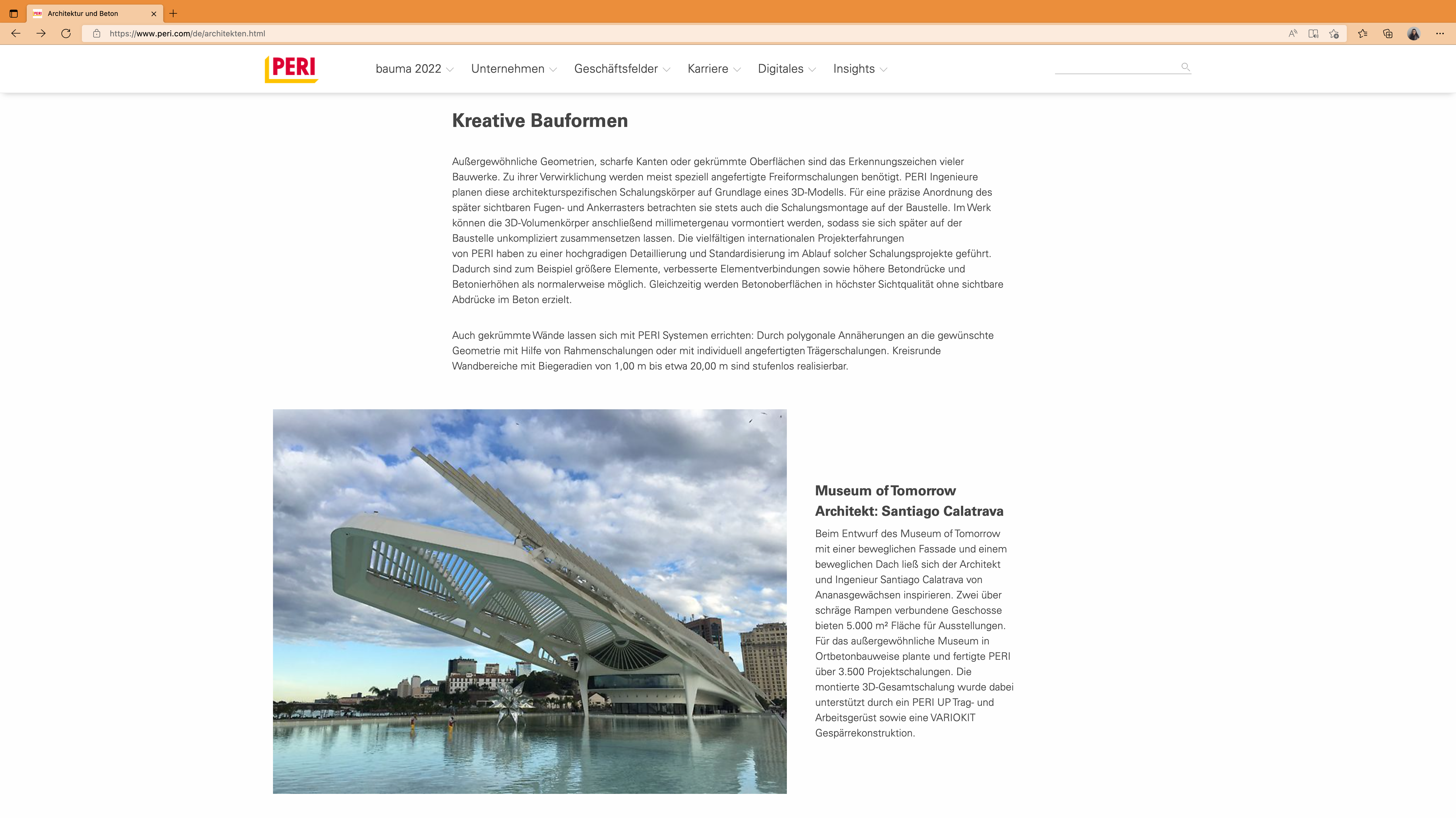 Example of Project Reference on PERI Website