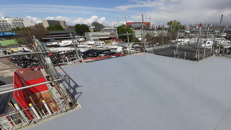 Panneaux PERI Panel en place sur un chantier