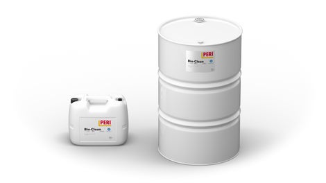 PERI Bio Clean ist ein flüssiges, gebrauchsfertiges Betontrennmittel auf Basis von Pflanzenöl / Ester, das frei von Lösemitteln, Kohlenwasserstoff, Wachs und Silikonen ist. Es ist biologisch schnell abbaubar.