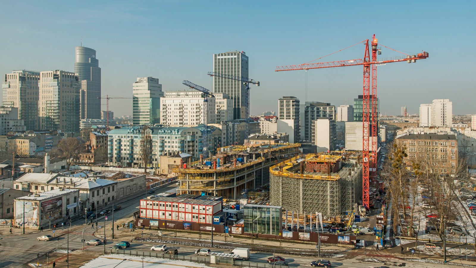 Mennica Legacy Tower - widok na plac budowy od strony ul. Pańskiej w Warszawie. Fot. arch. Golub Gethouse sp. z o.o.