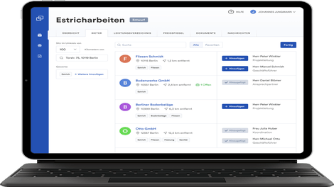 Ausschreibungen mit einem Klick versenden