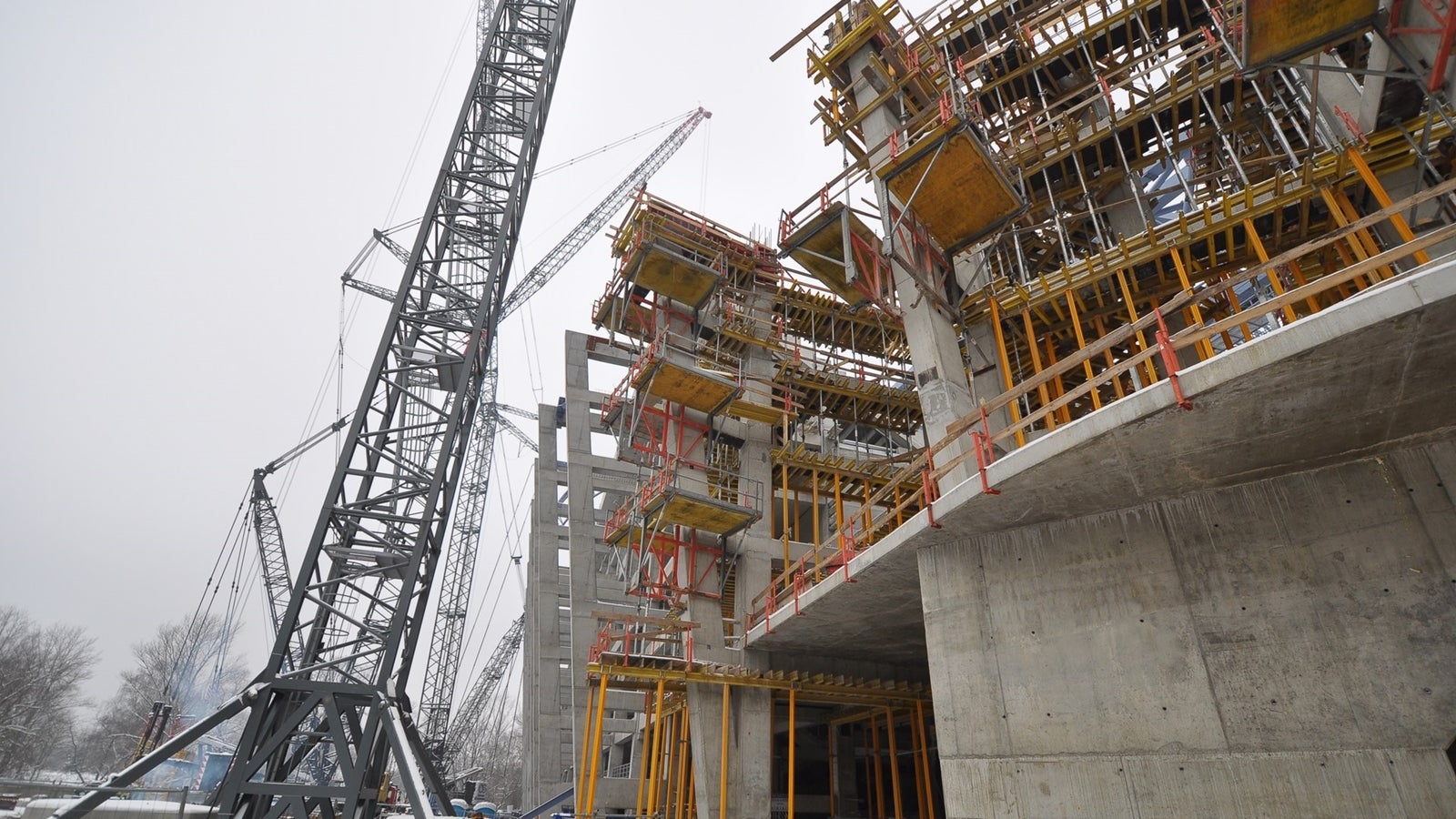 スタジアムの外側から撮影