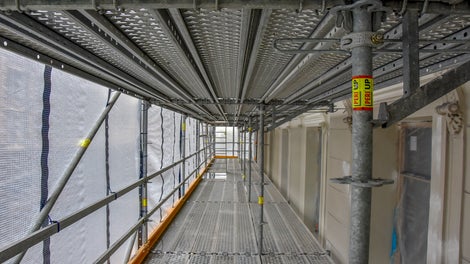 Fasadestillas utvendig fasade