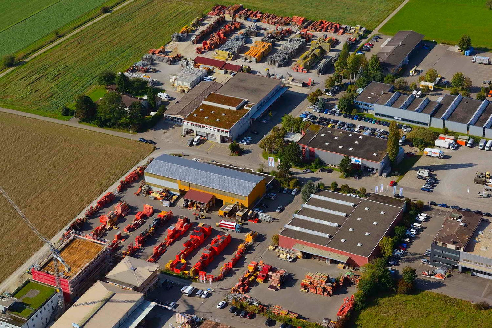 Vue aérienne du site d'Ohringen, Suisse