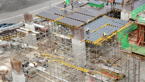 Mixed use of PERI Systems to accommodate site requirements