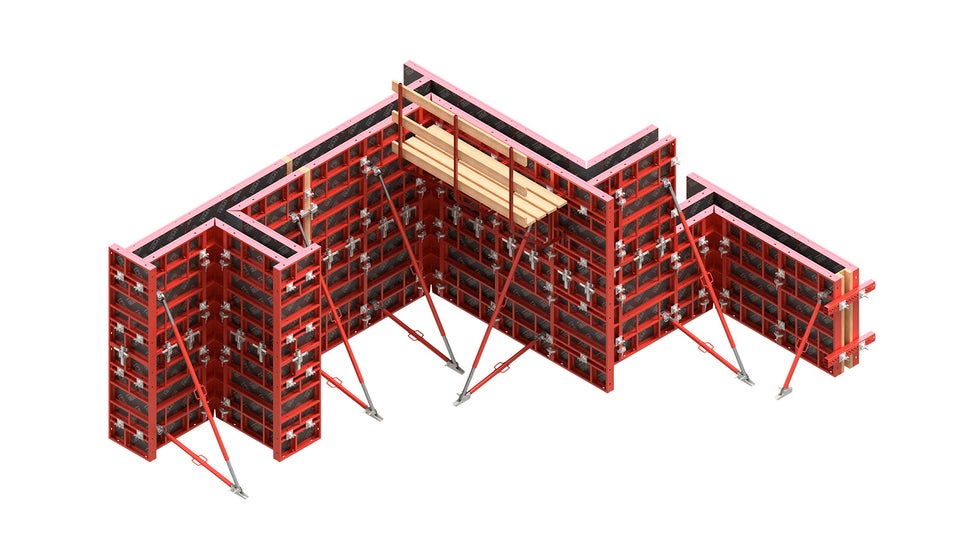 Легкая рамная опалубка SOLO подходит для гражданского, промышленного и подземного строительства