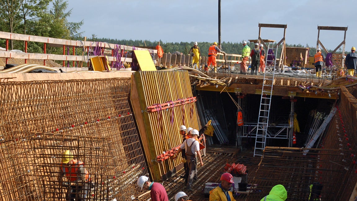 VARIO forme med VT 20 dragere, inde i støbedokken. 