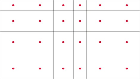 Belegte Ankerstellen sind rot markiert. Grün markierte Ankerstellen sind nicht belegt und müssen deshalb vorm Betonieren zusätzlich verschlossen werden.