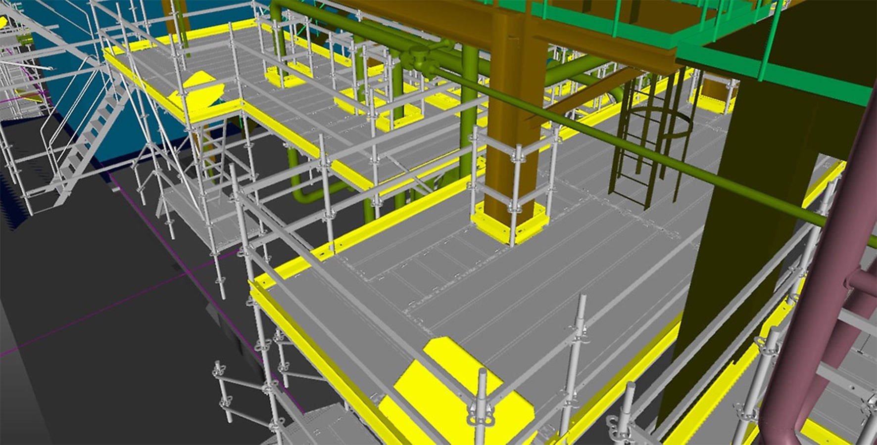 Wczesna wizualizacja rozwiązania rusztowań w środowisko wirtualnym.