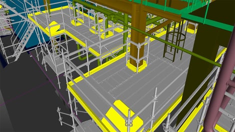 Wczesna wizualizacja rozwiązania rusztowań w środowisko wirtualnym.