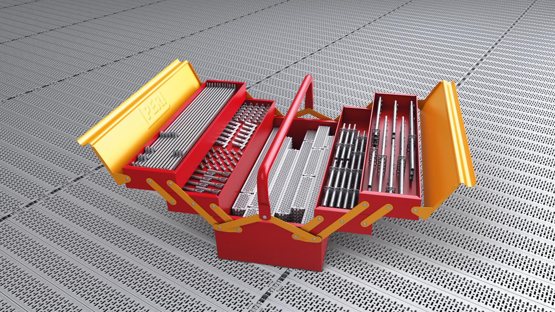 Die Integration von Rahmen- und Modulgerüst zu einem einheitlichen, konstruktiv durchgängigen Systemgerüst