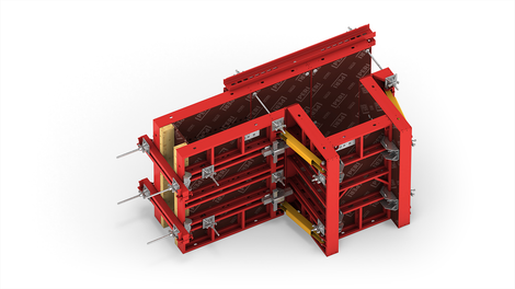 The LEVO pilaster panel with corner connector enhances quick and simple assembly.