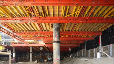 PERI’s VARIOKIT system enabled designing around existing support columns