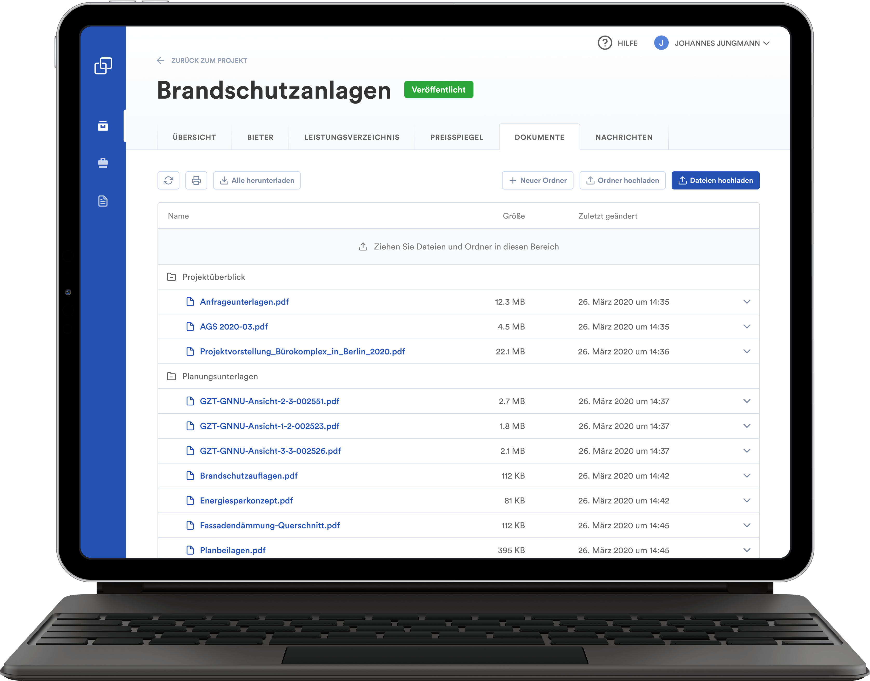 Dokumente mit Nachunternehmern teilen