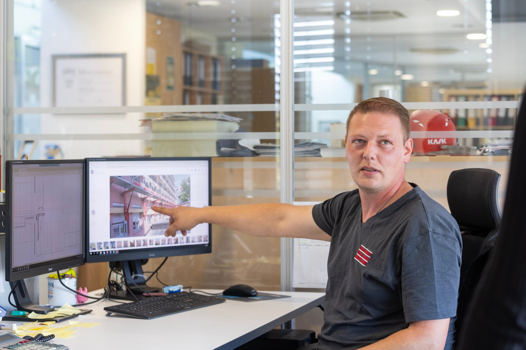 Die abwechslungsreiche Tätigkeit sowie die beeindruckende Aussicht machen für Jürgen Reuter die Faszination Gerüstbau aus.