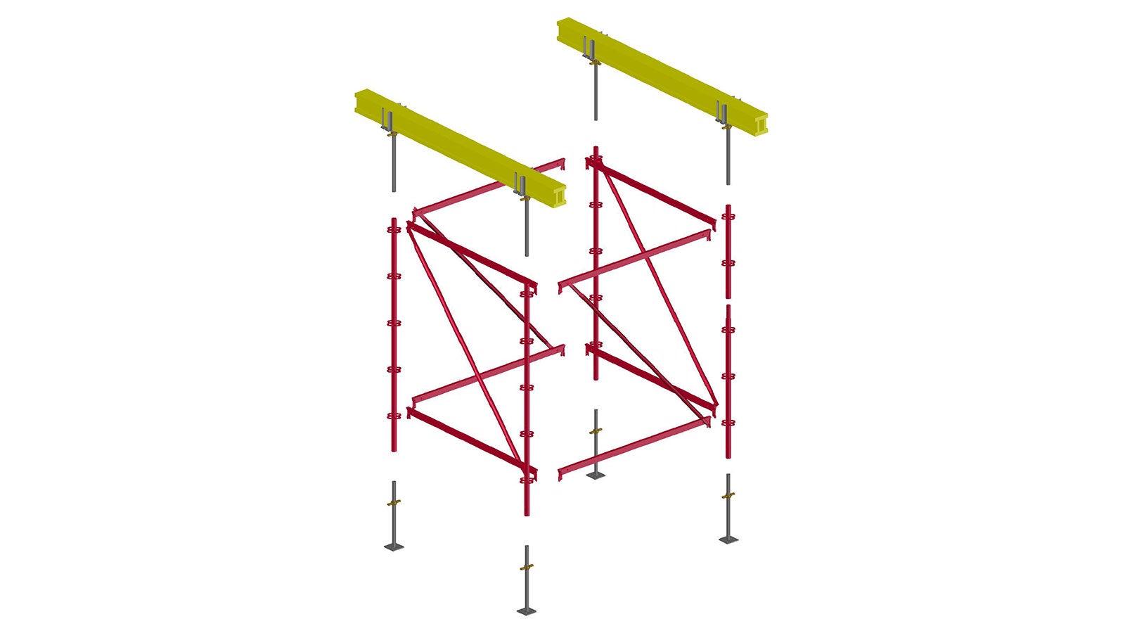 PERI UP MI is a modular and flexible system with gravity lock technology which allows easy and safe assembly.