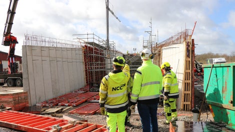 NCC och PERI diskutera projektet och lösningen med TRIO och FB 180