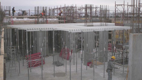 Per la realizzazione dei solai sono stati utilizzati 2.000 mq di cassaforma GRIDFLEX