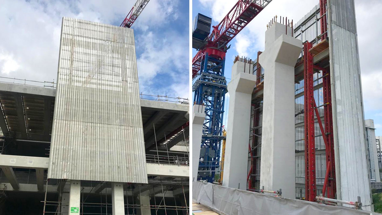 RCS-P Climbing Protection Panels providing edge protection around the site